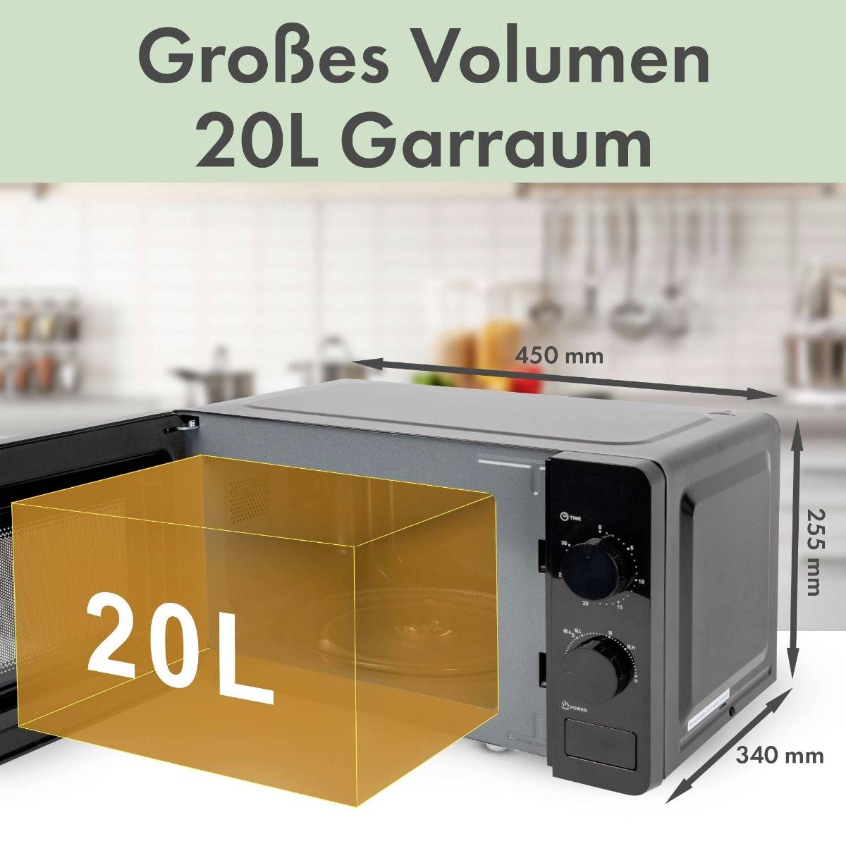 CLATRONIC Mikrowelle MW 791, 700 Watt, schwarz-7