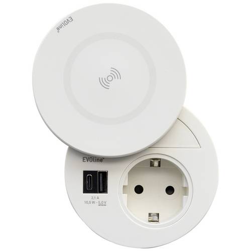 Thumbnail - EVOline (1459200-9273-0002) Tischsteckdose Weiß ohne Stecker