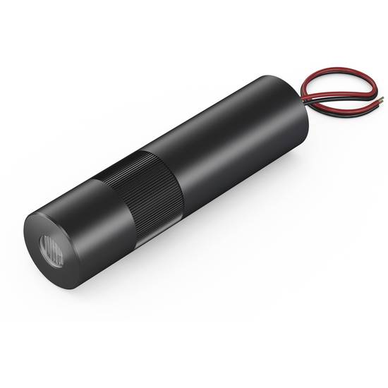 Zylinderförmiger schwarzer Elektromotor mit Drähten an einem Ende, geeignet für den Einbau in elektrische Geräte oder Maschinen.