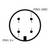 'Ein Diagramm eines Rundsteckers mit den Beschriftungen: PIN1: V+, PIN3: GND und den Zahlen 1, 2, 3, 4 innerhalb des Steckers.'