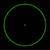 Ein grüner Kreis auf schwarzem Hintergrund mit einem Punkt in der Mitte.