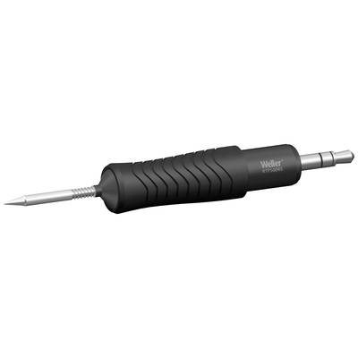 Lötkolbenaufsatz mit schwarz geriffeltem Griff und spitzer Metallspitze, passend für präzise Arbeiten an elektronischen Bauteilen.