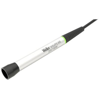 Lötkolben von Weller, Modell WXUPS MS, 24V/150W, schwarz-weißer Griff mit grünem Detail, Seitenansicht.