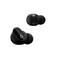 Schwarze kabellose Ohrhörer mit dem Buchstaben 'b' auf einem der Ohrhörer.