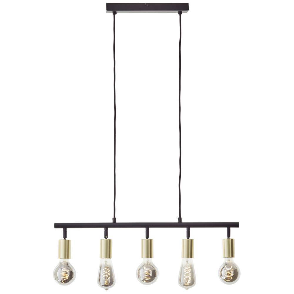 Brilliant Tiffany 99684-78 Hanglamp E27 28 W Zwart (mat), Messing