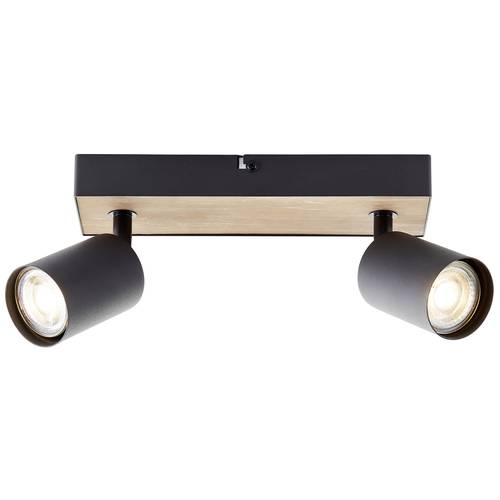 Brilliant Jello Wood G93069/76 LED-Deckenstrahler LED GU10 4.5 W Holz, Schwarz