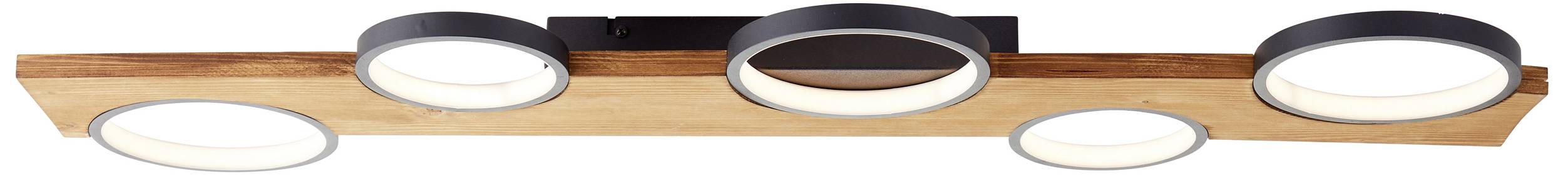 Brilliant G99275/76 Musti LED-Deckenleuchte LED LED fest eingebaut 35 W Holz, Schwarz