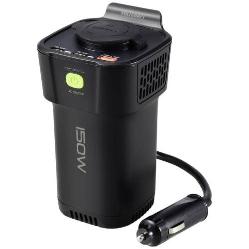 VOLTCRAFT Wechselrichter MSW 150-12 Car - Dosenform für Getränkehalter