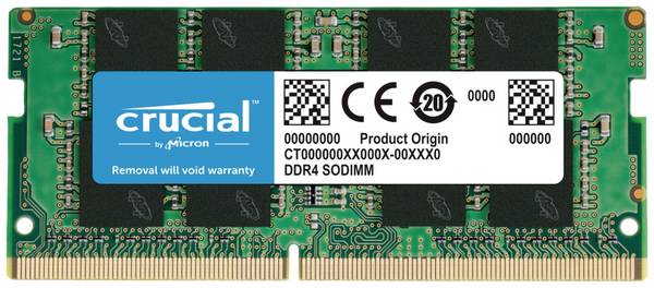 Crucial DDR4 Modul 8 GB SO DIMM 260-PIN 3200 MHz / PC4-25600 CL22 ungepuffert non-ECC