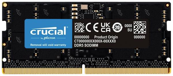 Crucial DDR5 Modul 16 GB SO DIMM 262-PIN 5600 MHz / PC5-44800 CL46 1.1 V non-ECC