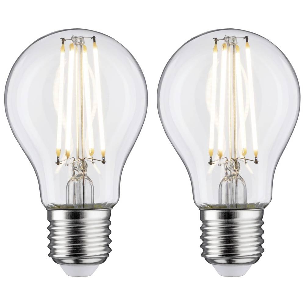 Paulmann 28641 LED-lamp Energielabel E (A G) E27 7 W Warmwit (Ø x h) 60 mm x 106 mm 2 stuk(s)