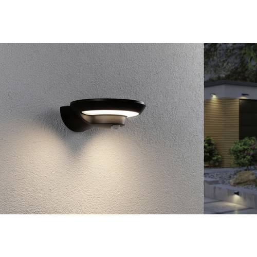 Thumbnail - Paulmann Bordola 94855 Solar-Außenwandleuchte mit Bewegungsmelder LED 3.5 W Anthrazit