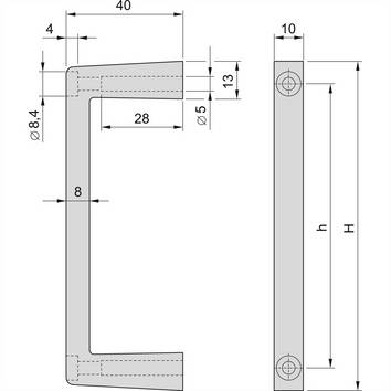 nVent SCHROFF 20860257 Griff   2 St.