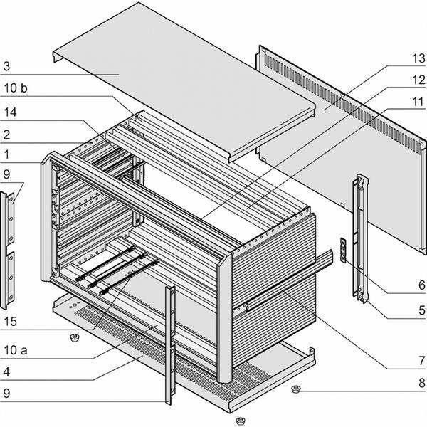 nVent SCHROFF 24576107 19 Zoll Installations-Gehäuse 363.7 x 155.5 x 326 Mehrfarbig 1 St. Piece
