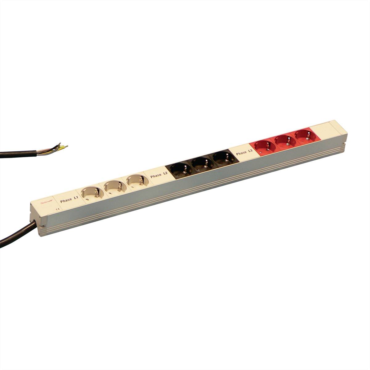 nVent SCHROFF 60110219 19 Zoll Netzwerkschrank-Steckdosenleiste Grau