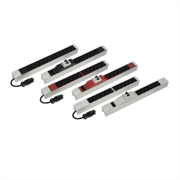nVent SCHROFF 60110341 10 Zoll Netzwerkschrank-Steckdosenleiste  inkl. 2 Metallhalterungen für 10" Schränke  Schwarz