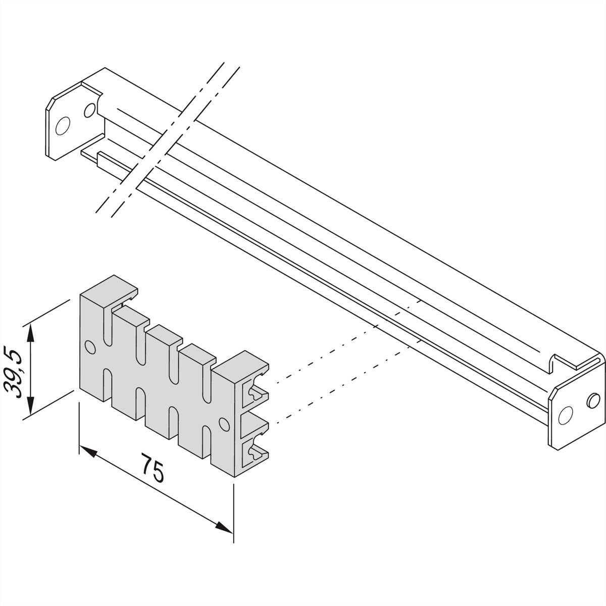 SCHROFF 60118472 Kabelsprossen 3 St.