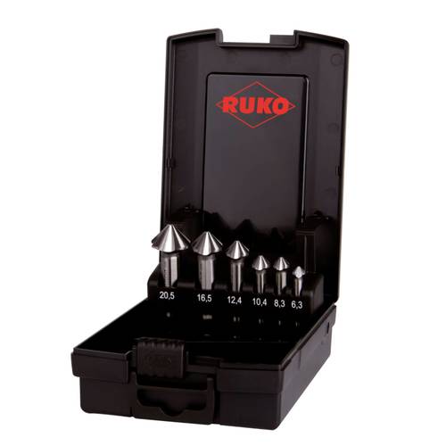 Thumbnail - RUKO ULTIMATECUT 4S 102890RO Kegelsenker-Set 6teilig 6.30 mm, 8.30 mm, 10.40 mm, 12.40 mm, 16.50 mm, 20.50 mm HSS Zylind...