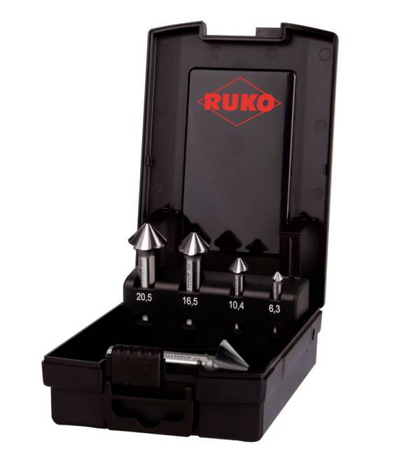 RUKO ULTIMATECUT 102891RO Kegelsenker-Set 6.30 mm, 10.40 mm, 16.50 mm, 20.50 mm, 25 mm HSS Zylinderschaft 1 Set