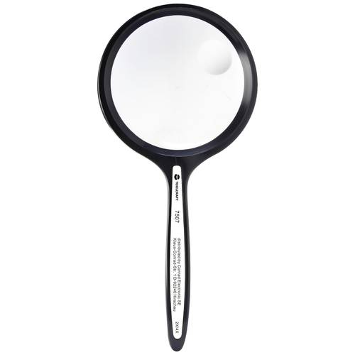 Thumbnail - TOOLCRAFT TO-8976468 Handlupe Vergrößerungsfaktor: 2 x, 4 x Linsengröße: (Ø) 76 mm Schwarz