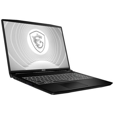 Ein schwarzer Laptop mit beleuchteter Tastatur zeigt ein Bildschirmbild mit einem Drachenlogo in einem futuristischen Design.