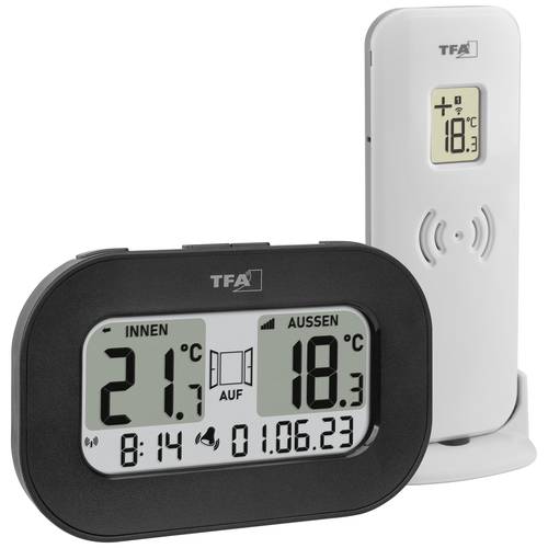 TFA Dostmann Funk-Thermometer COOL@HOME Funk-Thermometer digital Schwarz 30.3046.01-ISO