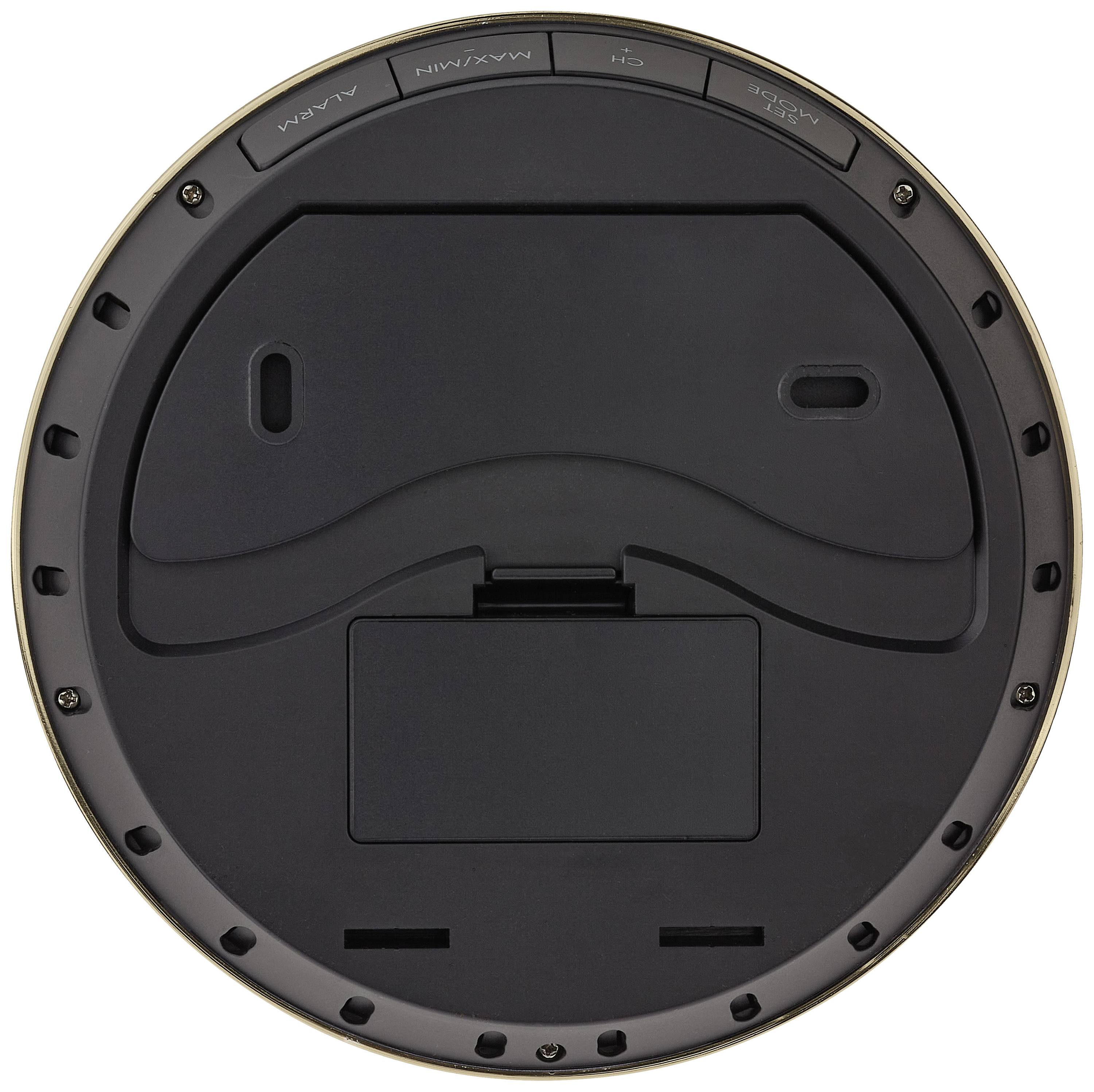 Die Unterseite eines runden Robotersaugers mit Sensoren und Rädern sichtbar.