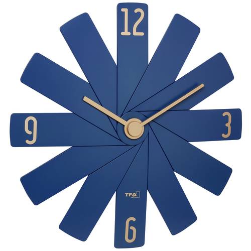 Thumbnail - TFA Dostmann 60.3020.06 Quarz Wanduhr 400 mm x 37 mm x 400 mm Blau, Mitternachtsblau Leisegang-Uhrwerk
