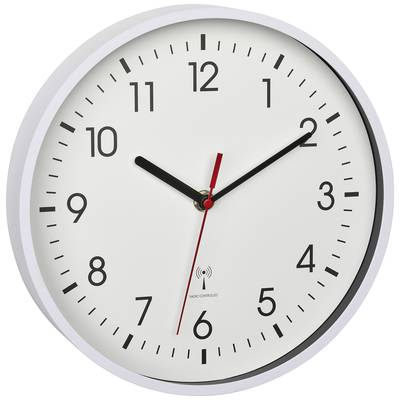 Eine analoge Wanduhr zeigt 10:10 Uhr.