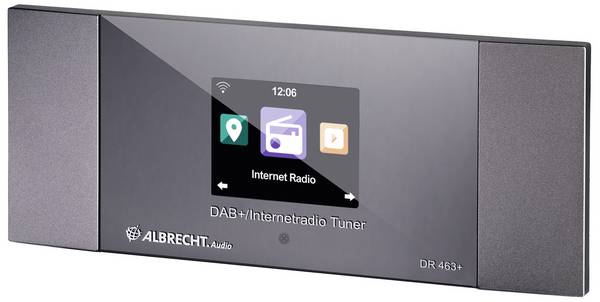 Albrecht DR 463+ Internet Radio-Adapter  DAB+, Internetradio, UKW, WLAN  Inkl. Fernbedienung, Spotify Anthrazit