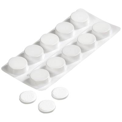 Blisterpackung mit weißen Tabletten. Drei Tabletten liegen außerhalb der Packung.