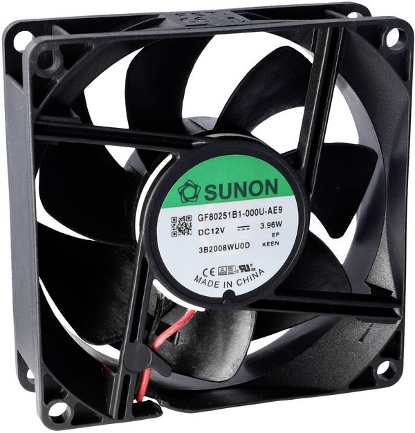 Sunon GF80251B1-000U-AE9 Axiallüfter 12 V/DC 101.91 m³/h (L x B x H) 25 x 80 x 80 mm