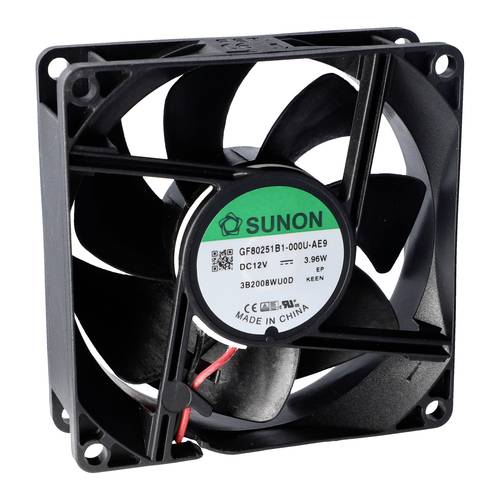Sunon GF80251B3-000U-AE9 Axiallüfter 12 V/DC 90.02 m³/h (L x B x H) 25 x 80 x 80 mm