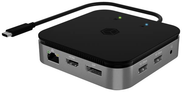 ICY BOX USB4® Dockingstation  IB-DK408-C41 Passend für Marke Dockingstations: Universal  inkl. Ladefunktion, Unterstützt 8K@30 Hz (1x) / 4K@30Hz (2x), USB-C® Power Delivery