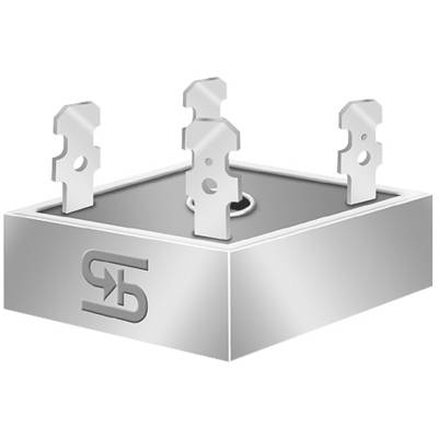 Silberne Schachfigur in Form eines Turms mit vier stilisierten Zinnen, auf einer Plattform stehend. Möglicherweise ein Logo.