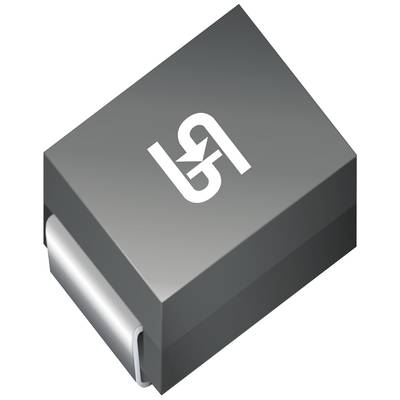 Ein kleines, schwarzes elektronisches Bauteil mit dem weißen Symbol '1N' darauf. Es könnte sich um eine Diode handeln.