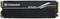 Schwarze SSD von Transcend, Modell MTE250H, liegt horizontal; platziert auf weißem Hintergrund.