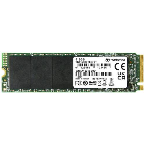 Transcend MTE670T 512 GB Interne M.2 PCIe NVMe SSD 2280 PCIe NVMe 3.0 x4 Industrial TS512GMTE670T