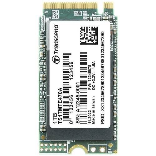 Thumbnail - Transcend MTE470A 1 TB Interne M.2 PCIe NVMe SSD 2242 PCIe NVMe 3.0 x4 Industrial TS1TMTE470A