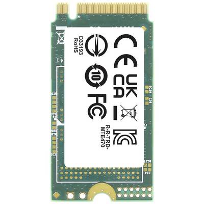 Ein m.2 Speicherchip mit aufgedruckten Zertifizierungskennzeichnungen, Modellnummern und technischen Spezifikationen.