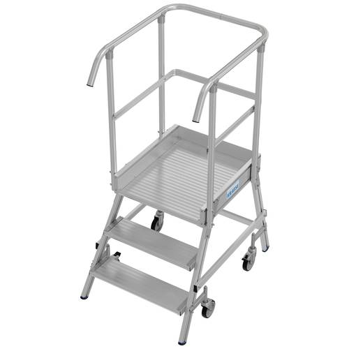 Krause 821010 Aluminium Podestleiter fahrbar, Montage mit Werkzeug Arbeitshöhe (max.): 2.75 m Aluminium 32.2 kg