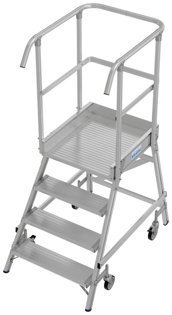 Krause  821027 Aluminium Podestleiter fahrbar, Montage mit Werkzeug Arbeitshöhe (max.): 3 m Aluminium  35.7 kg