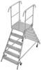 Krause 821102 Aluminium Podestleiter fahrbar, Montage mit Werkzeug Arbeitshöhe (max.): 3.45 m Aluminium 51.6 kg