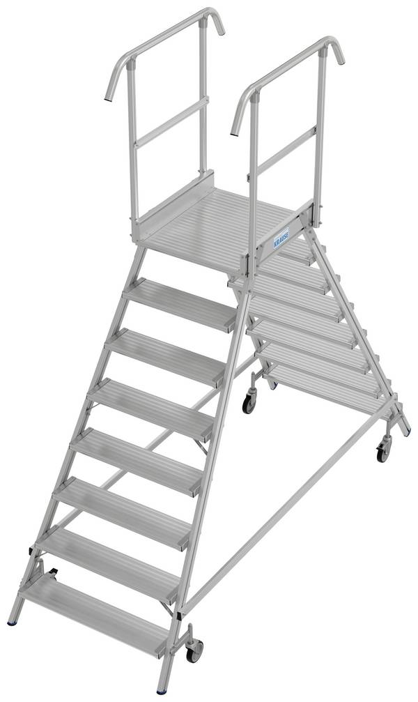 Krause  821126 Aluminium Podestleiter fahrbar, Montage mit Werkzeug Arbeitshöhe (max.): 3.95 m Aluminium  63.8 kg