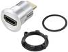 TRU COMPONENTS TC-11980448 HDMI Panel-Adapter Buchse HDMI-Buchse - HDMI-Stecker Silber Polzahl: 1 Inhalt: 1 St.