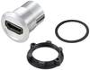 TRU COMPONENTS TC-11980452 HDMI Panel-Adapter Buchse HDMI-Buchse - HDMI-Buchse Silber Inhalt: 1 St.