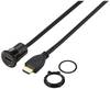 TRU COMPONENTS TC-11980468 HDMI Panel-Adapter Buchse HDMI-Buchse - HDMI-Stecker Schwarz Polzahl: 1 Kabellänge: 90 cm Inhalt: 1 St.