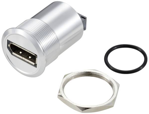 TRU COMPONENTS TC-11980476 Display Port 1,2 Panel-Adapter Buchse DisplayPort Buchse - DisplayPort Buchse Silber Inhalt: 1 St.