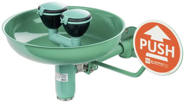 B-SAFETY BR300085 ClassicLine Augendusche 2 Brauseköpfe, Abdeckung Wand