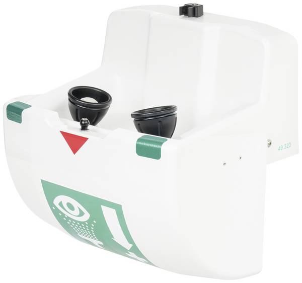 B-SAFETY BR850005 PremiumLine Augendusche 2 Brauseköpfe, Abdeckung Wand